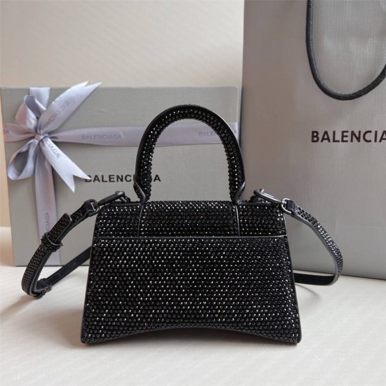 Balenciaga Hourglass XS Small 19 Diamond Black Diamond Hardware 19x8x21cm