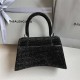 Balenciaga Hourglass Small 23 Diamond Black Diamond Hardware 23x19x24cm