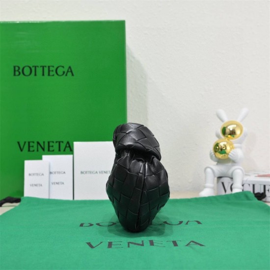 BOTTEGA VENETA Jodie Super Mini 17 Black Style: 6699-0# Size: 17x16x6.5cm Full Leather