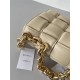 BOTTEGA VENETA Cassette Chain Padded Cassette Light Yellow Gold Buckle Medium 26 Size: 26x18x6cm Full Leather