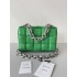 BOTTEGA VENETA Cassette Chain Padded Cassette Green Silver Buckle Medium 26 Size: 26x18x6cm Full Leather