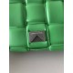 BOTTEGA VENETA Cassette Chain Padded Cassette Green Silver Buckle Medium 26 Size: 26x18x6cm Full Leather