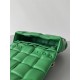 BOTTEGA VENETA Cassette Chain Padded Cassette Green Silver Buckle Medium 26 Size: 26x18x6cm Full Leather