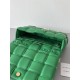 BOTTEGA VENETA Cassette Chain Padded Cassette Green Gold Buckle Medium 26 Size: 26x18x6cm Full Leather