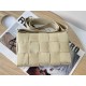 BOTTEGA VENETA Cassette 25 Medium New White 25x15x5cm Full Leather