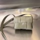 BOTTEGA VENETA Cassette Mini 12 Gray 12x8x4cm Full Leather