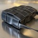 BOTTEGA VENETA Cassette 23 Medium Black Contrast Stitching 23x15x5cm Full Leather