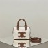 Celine Voyage Triomphe White Brown Model: 197583 Size: 19.5x14x7cm