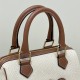 Celine Voyage Triomphe White Brown Model: 197583 Size: 19.5x14x7cm