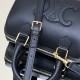 Celine Voyage Triomphe Embossed Black Gold Hardware Model: 197583 Size: 19.5x14x7cm