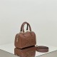 Celine Voyage Triomphe Embossed Brown Gold Hardware Model: 197583 Size: 19.5x14x7cm