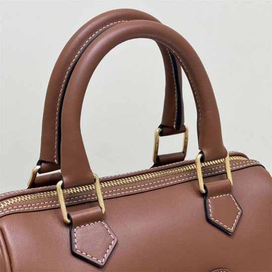 Celine Voyage Triomphe Embossed Brown Gold Hardware Model: 197583 Size: 19.5x14x7cm