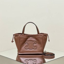 Celine Cabas Tote Brown Full Leather Model: 111013 Size: 22x17x15cm