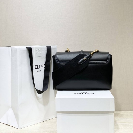 Celine Teen Soft 16 Black Model: 196853 Size: 23x15x9cm