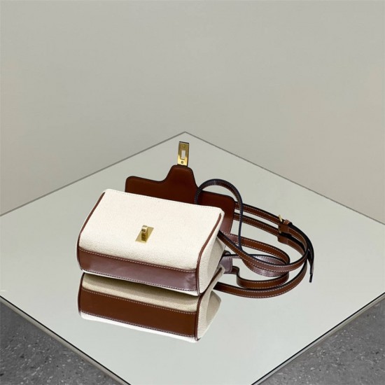 Celine Teen Soft 16 White Brown Model: 196853 Size: 23x15x9cm