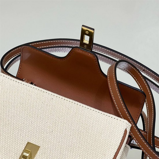 Celine Teen Soft 16 White Brown Model: 196853 Size: 23x15x9cm