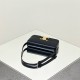 Celine Triomphe Shoulder Bag Black Full Leather Gold Hardware Model: 194143 Size: 20x10x4cm