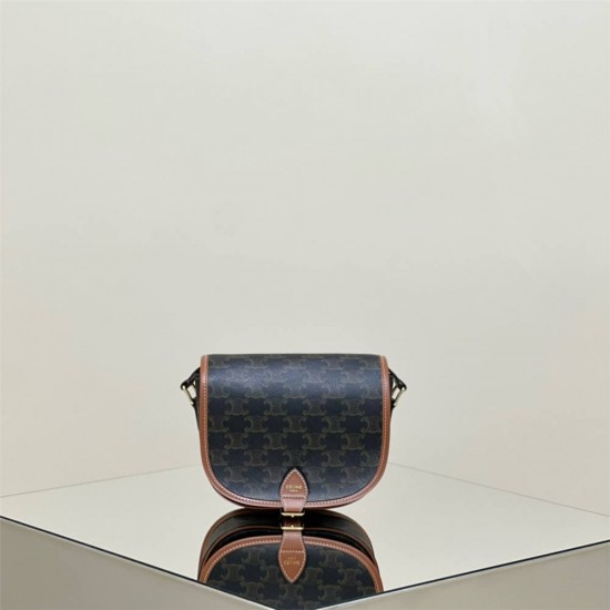 Celine Triomphe Canvas Folco Model: 191502 Size: 18x17x6.5cm