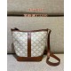 Celine Triomphe Canvas Small 30 Bucket White Brown Model: 191442 Size: 30x22x13cm