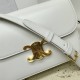 Celine Triomphe Canvas Teen Box Medium 22.5 White Full Leather Size: 22.5x16.5x5cm