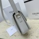 Celine Triomphe Canvas Teen Box Medium 22.5 White Full Leather Size: 22.5x16.5x5cm