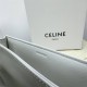 Celine Triomphe Canvas Teen Box Medium 22.5 White Full Leather Size: 22.5x16.5x5cm