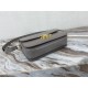 Celine Triomphe Canvas Teen Box Medium 22.5 Grey Full Leather Size: 22.5x16.5x5cm