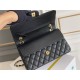 Chanel Classic Flap bag Medium 25 Black with gold hardware, Caviar leather, Hass Factory leather, edge stitching, red interior.