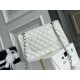 Chanel Classic Flap bag Medium 25 White with silver hardware, Caviar leather, Hass Factory leather, seamless.