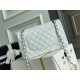 Chanel Classic Flap bag Medium 25 White with silver hardware, Caviar leather, Hass Factory leather, edge stitching.