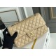 Chanel Classic Flap bag Medium 25 Beige with gold hardware, Caviar leather, Hass Factory leather, edge stitching.