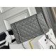 Chanel Classic Flap bag Medium 25 Gray with silver hardware, Caviar leather, Hass Factory leather, edge stitching.