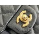 Chanel Classic Flap bag Mini 20 Black with gold hardware, Caviar leather, seamless.