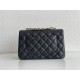 Chanel Classic Flap bag Mini 20 Black with gold hardware, Caviar leather, edge stitching.