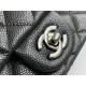 Chanel Classic Flap bag Mini 17 Black with silver hardware, Caviar leather, Hass Factory leather.