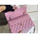 Chanel Classic Flap bag Small 23 Deep Pink with champagne gold hardware, Caviar leather, Hass Factory leather, seamless.