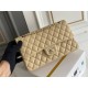 Chanel Classic Flap bag Medium 25 Beige with champagne gold hardware, Caviar leather, Hass Factory leather, seamless.