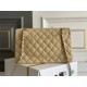 Chanel Classic Flap bag Medium 25 Beige with champagne gold hardware, Caviar leather, Hass Factory leather, seamless.