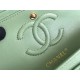 Chanel Classic Flap bag Small 23 Mint Green with champagne gold hardware, Caviar leather, Hass Factory leather, seamless.