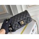 Chanel Classic Flap bag 23C 20 Gold Ball, Black with gold hardware, lambskin, Hass Factory leather, yellow interior, 20x13x7cm.