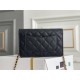 Chanel WOC Black with Gold Hardware Caviar Leather Hass Factory leather Red Interior 19x12x3.5cm