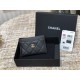 Chanel Classic Card Holder Black with Gold Hardware Caviar Leather Hass Factory leather Red Interior 11x7x1cm