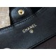 Chanel Classic Flap Wallet Short Black with Gold Hardware Lamb Leather Hass Factory leather 11x10cm