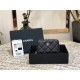 Chanel Classic Card Holder Black with Gold Hardware Caviar Leather Hass Factory leather 11cm