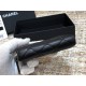 Chanel Classic Card Holder Black with Silver Hardware Lamb Leather Hass Factory leather 11cm