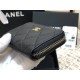 Chanel Classic Card Holder Black with Gold Hardware Lamb Leather Hass Factory leather 11cm