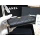 Chanel Classic Card Holder Black with Gold Hardware Lamb Leather Hass Factory leather 11cm