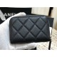 Chanel Classic Card Holder Black with Gold Hardware Lamb Leather Hass Factory leather 11cm