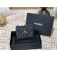 Chanel Classic Card Holder Black with Gold Hardware Caviar Leather Hass Factory leather 11x8cm