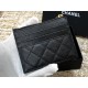 Chanel Classic Card Holder Black with Gold Hardware Caviar Leather Hass Factory leather 11x8cm